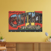 Cheyenne, Wyoming - grote letterscènes Canvas Afdruk (Insitu (Woonkamer))