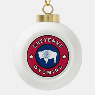 Cheyenne Wyoming Keramische Bal Ornament