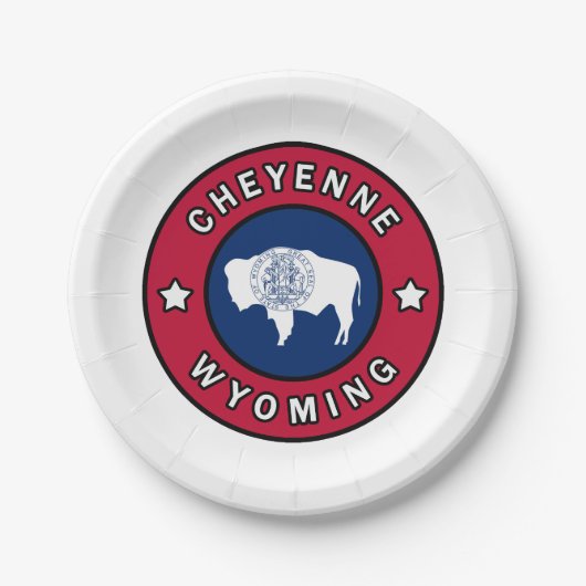 Cheyenne Wyoming Papieren Bordje (Voorkant)