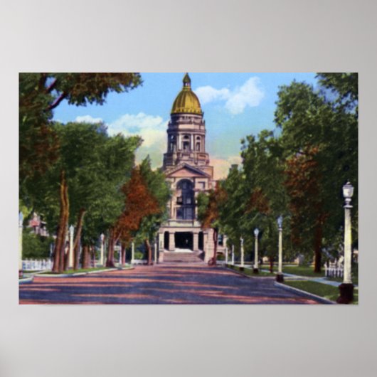 Cheyenne Wyoming State Capitol Building Poster (Voorkant)