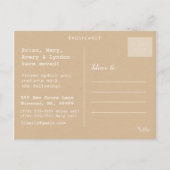 Chez Moi Nouvelle Adresse Carte Postale (Dos)