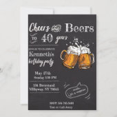 Chheers and Beers 60 40th 50th 30th 21st Kaart (Voorkant)