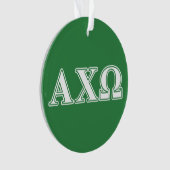 Chi lettres blanches et vertes d'Omega d'Alphi (devant)