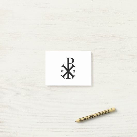 Chi Rho Christelijk symbool Post-it® Notes (Op bureau)
