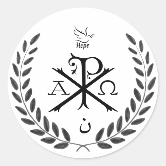 Chi Rho Christian Sticker (Devant)