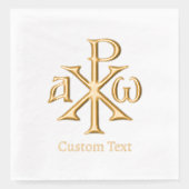 Chi Rho Christogram Folie Servetten (Voorkant)