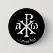 Chi Rho Christogram Ronde Button 5,7 Cm (Voorkant)