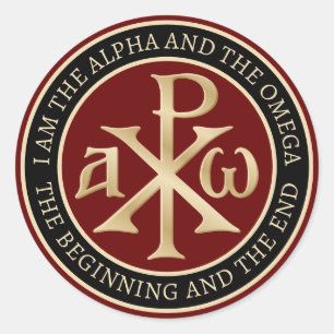 Chi Rho Christogram Ronde Sticker