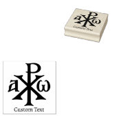 Chi Rho Christogram Rubberstempel (Gestempeld)
