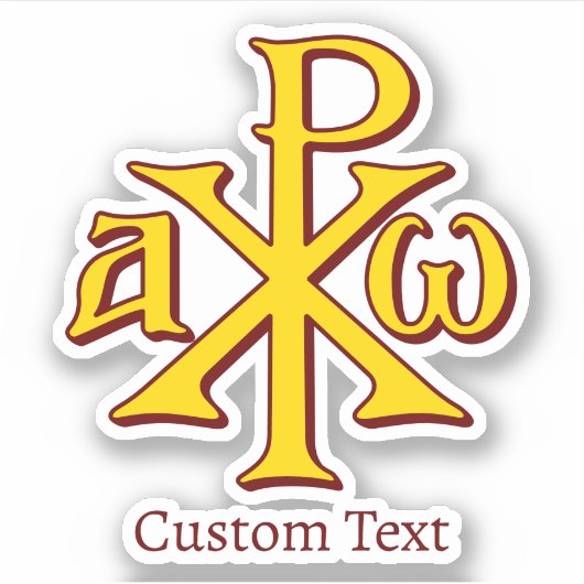Chi Rho Christogram Sticker (Voorkant)