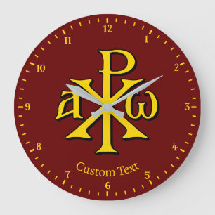 Chi Rho Christogram wandklok Grote Klok