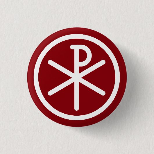 Chi-Rho Christus Symbol Button (Voorkant)