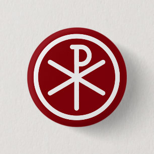 Chi-Rho Christus Symbol Button