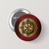 Chi-Rho Monogram ~ Christelijk Symbool P & X Ronde Button 5,7 Cm (Voorkant /achterkant)