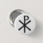 Chi Rho-symbool Ronde Button 3,2 Cm (Voorkant /achterkant)