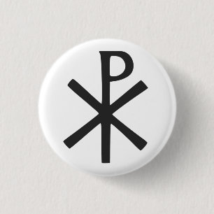 Chi Rho-symbool Ronde Button 3,2 Cm