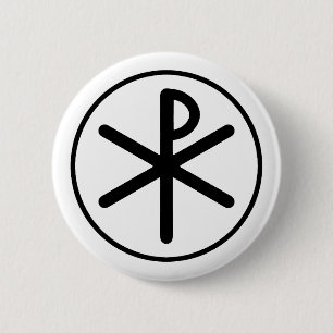 Chi-rho-symbool Ronde Button 5,7 Cm