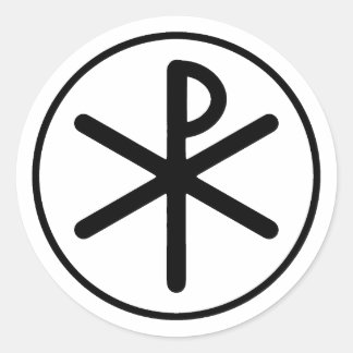 Chi-rho-symbool Ronde Sticker