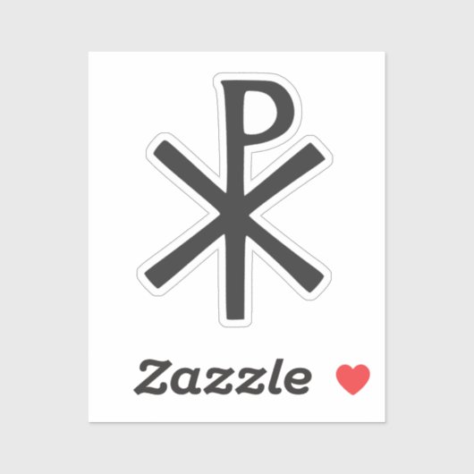 Chi Rho-symbool Sticker (Vel)