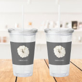 Chia Latte Waterverf Witte Pompoen Acryl Drinkbeker