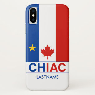 Chiac Acadian Canadian Flag personaliseren iPhone X Hoesje