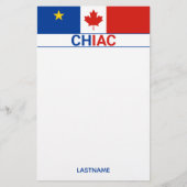 Chiac Acadian Canadian Flag Personalize Briefpapier (Voorkant)