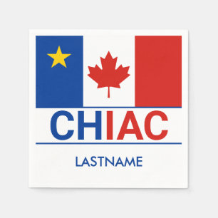 Chiac Acadische Canadese Vlag Achternaam Servet