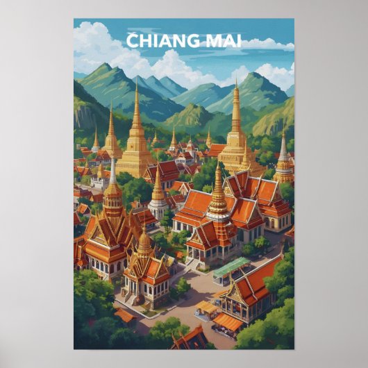 Chiang Mai Afdruk Poster (Voorkant)