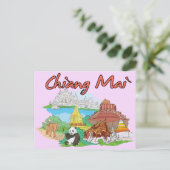 Chiang Mai, Thailand beroemde reis Briefkaart (Staand voorkant)
