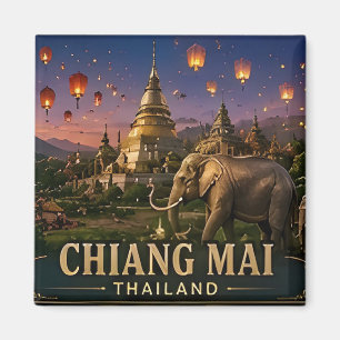 🧲 Chiang Mai Thailand Reis Herinnering Voor Bezoe Magneet