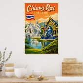 Chiang Rai Thailand - Vintage Travel Poster (Cuisine)