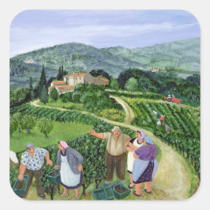 Chianti Classico Villa Trasqua Vierkante Sticker