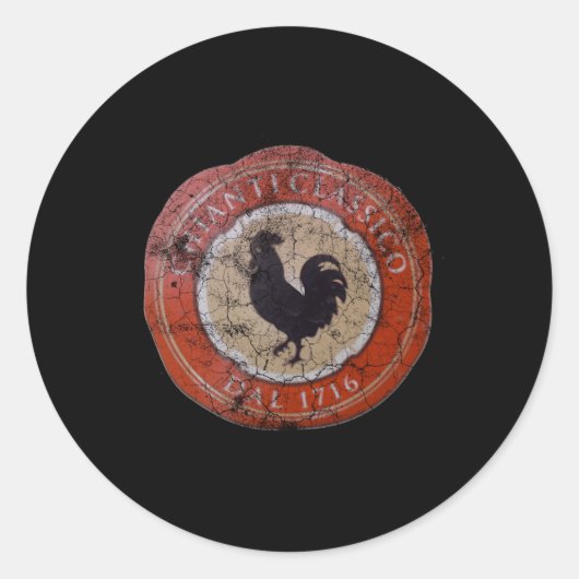 Chianti O Emblem Italien Red Wine Étiquette (Devant)