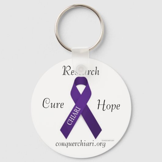 CHIARI, Cure, Hope, Research, conquerchiari.org Sleutelhanger (Voorkant)