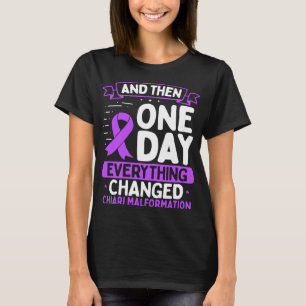 Chiari Malformation Awarenes Warrior Chiari Ribbon T-shirt