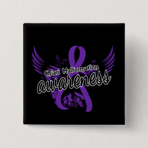 Chiari Malformation Awareness 16 Vierkante Button 5,1 Cm