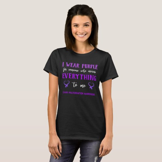 Chiari Malformation Awareness Ribbon Support Gifts T-shirt (Voorkant volledig)