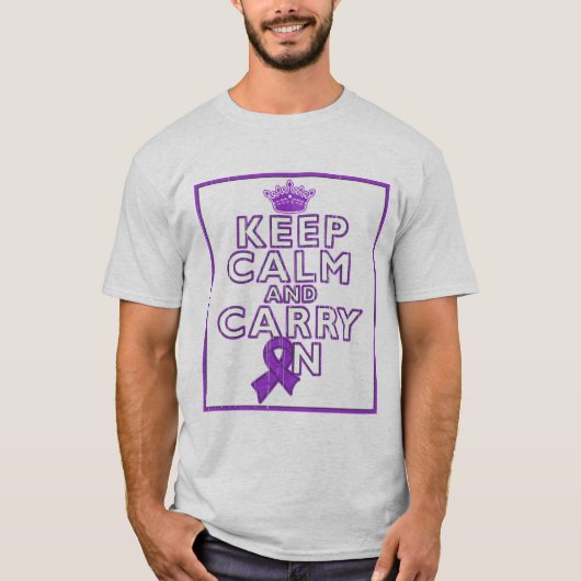 Chiari Malformation Keep Calm and Carry on T-shirt (Voorkant)