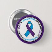 Chiari & Syringomyelia Bewustmaking KoolstofButton Ronde Button 5,7 Cm (Voorkant /achterkant)