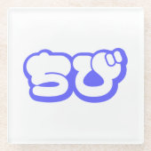 Chibi ち び Japans nihongo Hiragana script Glazen Onderzetter (Voorkant)