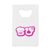 Chibi ち び Japans nihongo Hiragana script Kredietkaart Flessenopener (Voorkant)