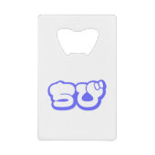 Chibi ち び Japans nihongo Hiragana script Kredietkaart Flessenopener (Voorkant)