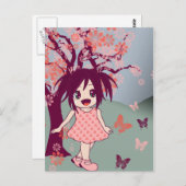 Chibi Anime Manga Cute Japonaise Carte postale (Devant / Derrière)