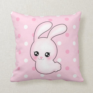 Chibi Anime Pink Easter Bunny Rabbit Kussen