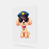 Chibi Anime Police Poodle Chien (Angle)