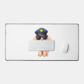 Chibi Anime Police Poodle Chien (Clavier et souris)