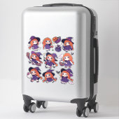 Chibi Anime Purple Witple Stickers Vinyl Coupé Sur (Sur valise)
