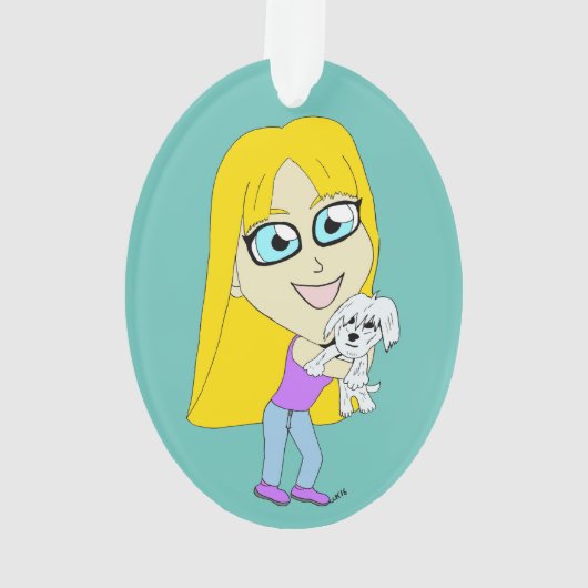 Chibi avec un chiot (dos)