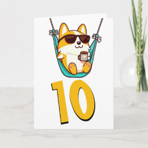 Chibi baby green dragon kaart