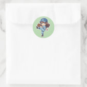 Chibi Baseball 2026 Editie - Werper opwinding Ronde Sticker (Tas)